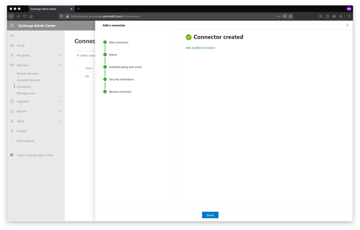 Connector created